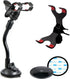 8" Flexible Gooseneck Suction Cup Cellphone Holder with Extra 3M Adhesive Mounting Disk for Multi-Purpose Use