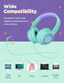 2Pack 85dBA HS22 3.5mm iClever Kids Headphones with Sharing Splitter - Safe Volume Limited - Wired Headphones for Kids