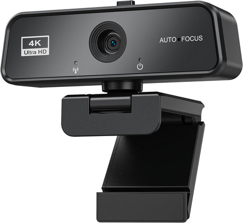 cbeyook Basic 4K Autofocus Webcam, 90 Wide Angle Computer Camera with Adjustable Monitor