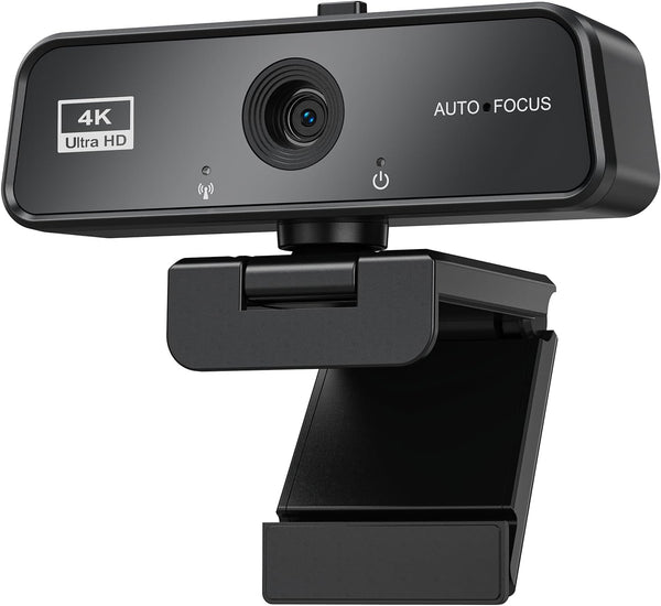 cbeyook Basic 4K Autofocus Webcam, 90 Wide Angle Computer Camera with Adjustable Monitor