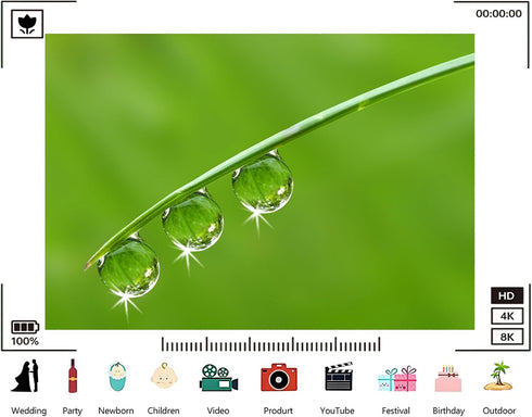 TryKid 8x6ft Green Dewdrop Grass Backdrop Sparkling Water Drop Blade Photography Background Fresh Spring Nature Event