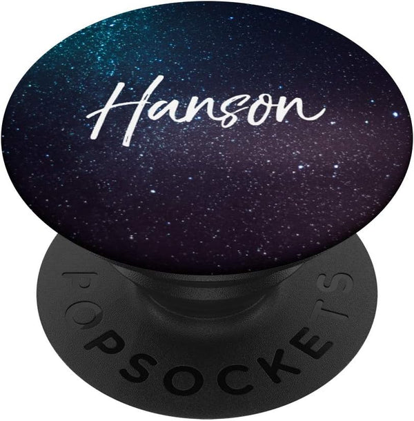 Hanson Name Personalized Birthday Men Boys Universe PopSockets Swappable PopGrip