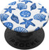 Coastal Granddaughter Preppy Shells Nautical Blue Watercolor PopSockets Standard PopGrip