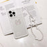 Casechics iPhone Xs Max Case: Cute 3D Crystal Bow Tie, Soft Shockproof Cover with Heart Wristband Strap (White)