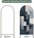 Jnbasdffb 6.6 Blue Beige Geometric Wedding Arch Cover,Stretchy Spandex Arch Backdrop Stand Covers FT,Vintage Abstract