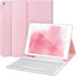Keyboard Case for iPad 9th/8th/7th Gen 10.2’’, Detachable Bluetooth Keyboard, Pencil Holder, Pink-W