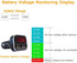4.8A 24W Dual USB Car Charger with Volt Meter - Car Battery Monitor with LED Voltage & Amps Display in Red LED,
