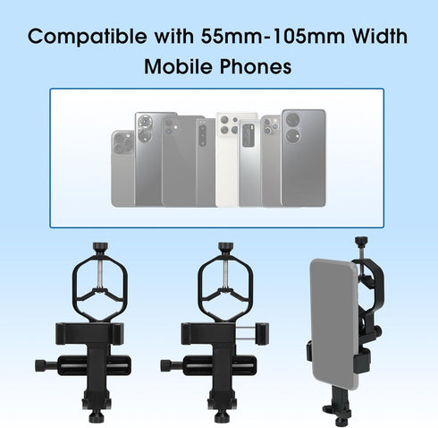 SVBONY SV214 Pro 3-Axis Universal Smartphone Adapter, Digiscoping Adapter with Remote Control for 28 to 48mm Eyepiece