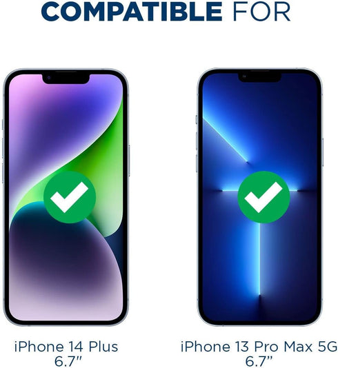 Tech Armor 4 Pack HD Clear Film Screen Protector Compatible for Apple NEW iPhone 14 Plus (2022) and iPhone 13 Pro Max (2021) 5G 6.7 Inch