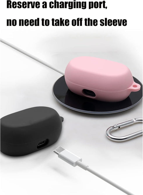 Silicone Case for Jabra Elite 7 Pro/Elite 7 Active in-Ear Bluetooth Earbuds, Premium Soft Skin Cover with Keychain