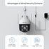Tenda Security Cameras Outdoor, Plug-in WiFi Camera, 4MP, 360° Pan/Tilt, Color Night Vision, AI Detection