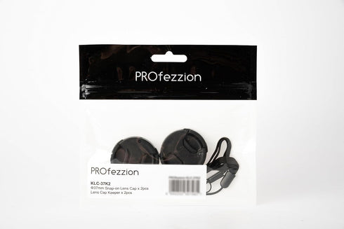 2-Pack 37mm Front Lens Cap Cover with Deluxe Cap Keeper for Olympus 14-42mm 1:3.5-5.6 EZ Kit Lens on OM-D EM10 Mark III