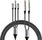 4.26FT MFi Certified Lightning to 1/4 Inch Audio Adapter Cable, 3-in-1 Stereo 1/4 Cable for Headphone AMP