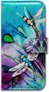 Cute Dragonfly Leather Flip Wallet Case Cover for Samsung Galaxy A51, Card Slot Holder Kickstand