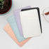 Leather Phone Wallet Stick On, Card Holder for Phone Case Compatible with iPhone, Samsung and Android - White, Purple