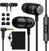 LUDOS Clamor 2 PRO Wired Earbuds, Noise Isolating Earphones with Microphone, Memory Foam for iPhone, Samsung, Kids