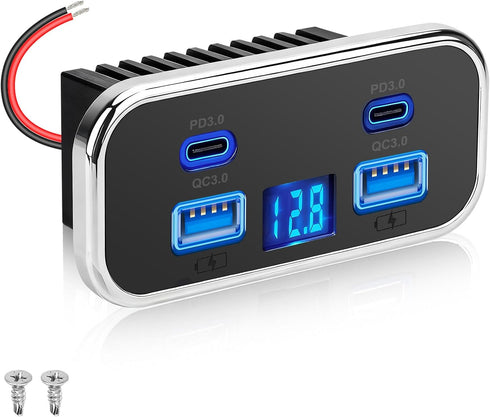 Linkstyle RV USB Outlet, 76W Dual 18W USB-A & Dual 20W PD3.0