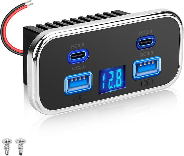 Linkstyle RV USB Outlet, 76W Dual 18W USB-A & Dual 20W PD3.0