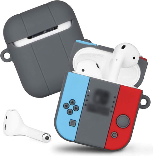 Switch Case for Airpods - Durable Silicone Cute Game Controller Design for Airpods 2/1 Charging Case