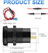 12V USB Outlet Wire Aluminum Car Charger Multi Port, Dual USB Quick Charge 3.0 Port and PD USB C Socket