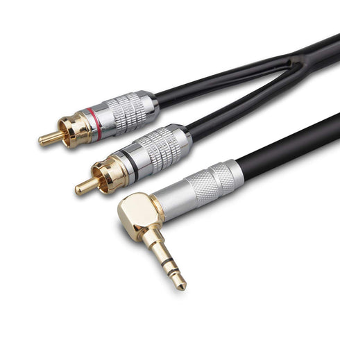 Primeda Audiophile Audio Cable, Stereo 3.5mm Male to 2 RCA Male Hi-Fi for MP3, CD Speakers, Home Theater (6 Feet)