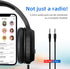 Rechargeable Portable Personal FM Radio Headphones with Best Reception, Wireless Headset for Jogging, Mowing, Cycling