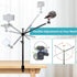 Overhead Camera Mount Desk Stand with 360° Adjustable Holding Arm, Flexible Phone Stand with Ballhead and Phone Mount