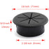 HJ Garden 2pcs Flexible Desk Cord Grommets, 2-3/8 inch Wire Organizer Hole Cover for Office Cable Management (Black)