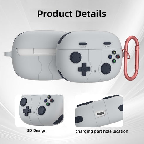 Silicone Case Compatible with JBL Vibe 200TWS/Vibe Beam, Cute Game Soft Protective Cover with Keychain for Wireless