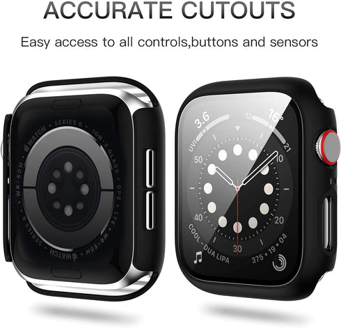 Haojavo 12 Pack Case with Tempered Glass Screen Protector for Apple Watch 40mm SE (2nd Gen) Series 6 5 4