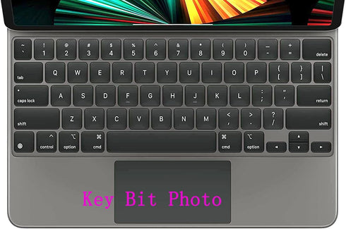Silicone Keyboard Skin Cover for 2021 2020 iPad Pro 12.9 inch Magic Keyboard - Compatible with 4th 5th Gen (Clear)