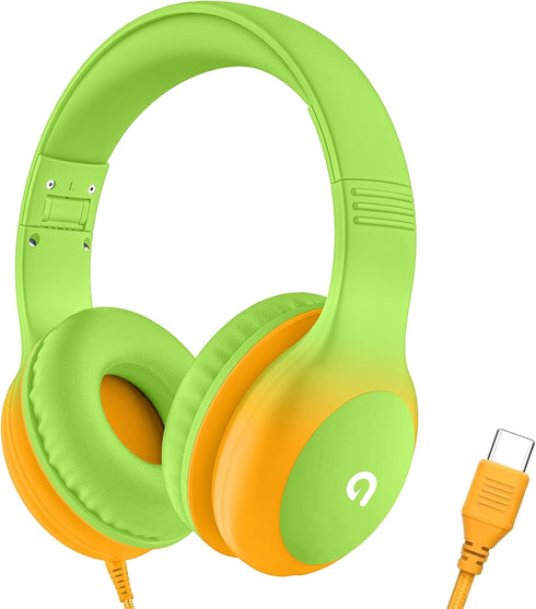 ADOOPE Wired Kids Headphones with USB C Plug, 85dB Safe Volume, Adjustable