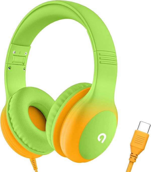 ADOOPE Wired Kids Headphones with USB C Plug, 85dB Safe Volume, Adjustable