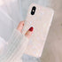 J.west iPhone Xs Max Case, Luxury Opal Sparkle Bling Design, Crystal Clear Soft TPU Silicone Cover for Girls