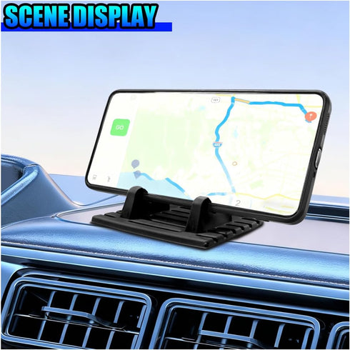 Deaelf 2PCS Car Phone Holder, Anti-Slip Silicone Dashboard Cellphone Mat, Waterproof Vehicle GPS Device Mount Pad