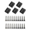Maxmoral 5PCS PWN Plastic Shell Computer Case Cooling Fan Female Plug Interface 4-pin Connector Kit