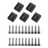 Maxmoral 5PCS PWN Plastic Shell Computer Case Cooling Fan Female Plug Interface 4-pin Connector Kit