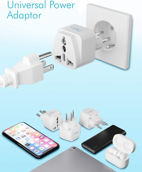 Ceptics Switzerland Travel Plug Adapter (Type J), 3 Pack, Grounded & Universal
