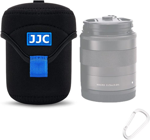 JJC Water Resistant Neoprene Camera Lens Pouch Case, Fold-Over Lens Bag for