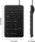 CBUS 23 5ft Wired USB-A Numeric Keypad for Laptop, Keys Numpad Keyboard with Tab, Home, Email & Calculator Keys, Cable