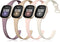 Getino Compatible with Fitbit Sense/Sense 2 Bands, Slim Soft Sport Accessories for Women Men, Small Violet/Pink/Beige