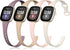 Getino Compatible with Fitbit Sense/Sense 2 Bands, Slim Soft Sport Accessories for Women Men, Small Violet/Pink/Beige
