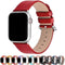 Fullmosa Leather Bands Compatible with Apple Watch Band 38mm-49mm, Women Men, Red/Silver