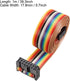 uxcell IDC Rainbow Wire Flat Ribbon Cable, 14P D-type FC/FC Connector, 1m Length