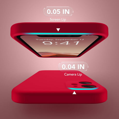 iPhone 11 Case, Compatible with MagSafe, Magnetic Silicone Slim Shockproof Protective Case - Red