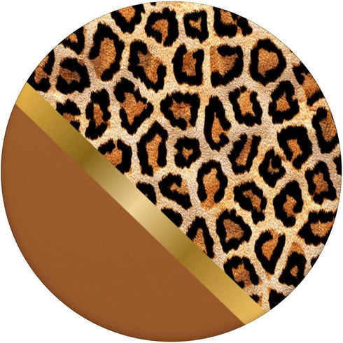 Leopard Pattern Gold/Brown Animal Pattern PopSockets PopGrip, Elegant Modern Swappable Grip for Phones