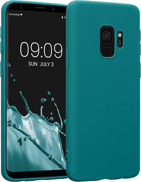 kwmobile Samsung Galaxy S9 Case, Soft Slim Protective TPU Silicone Cover, Teal Matte