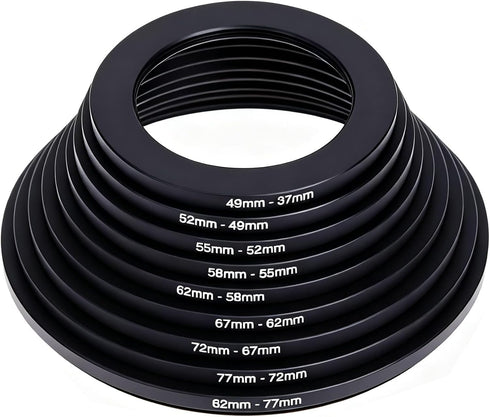 Wokyo 82mm-37mm Step Down Lens Filter Adapter Ring, Camera Lens Filter Metal Stepping