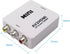 Mini Composite HD AV CVBS 3RCA to HDMI Adapter Converter, Supports 720P 1080P for TV, VHS, DVD
