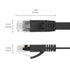 CAT6 6.6FT RJ45 10Gbps Retractable Ethernet Cable - High-Speed Cable with Flexible Rubber Coating, Black Plastic
